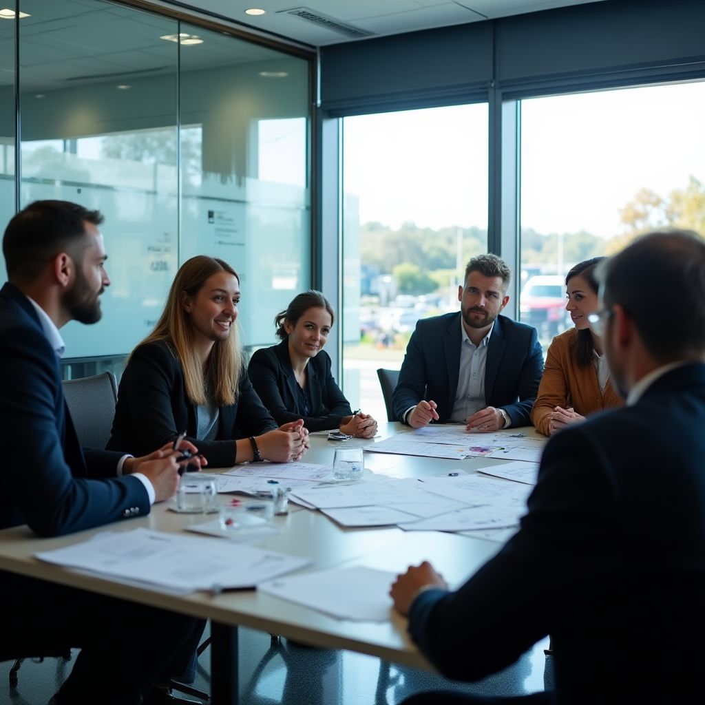 Equipo en reunión de planificación