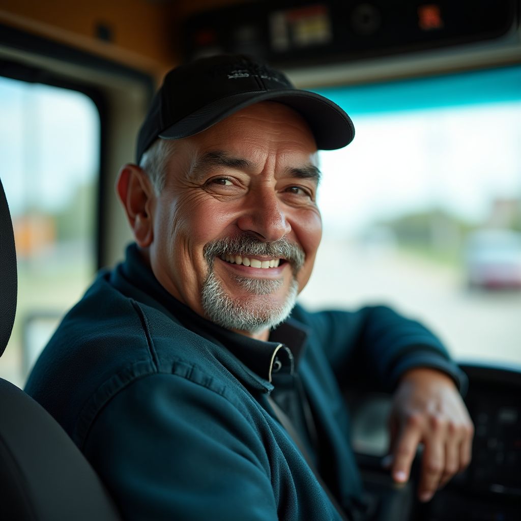 Conductora de autobús profesional